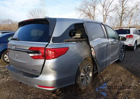 2022 Honda Odyssey Touring from USA, damaged, VIN 5FNRL6H88NB001532